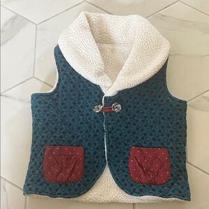 Matilda Jane Reversible Blue Vest with Pockets
